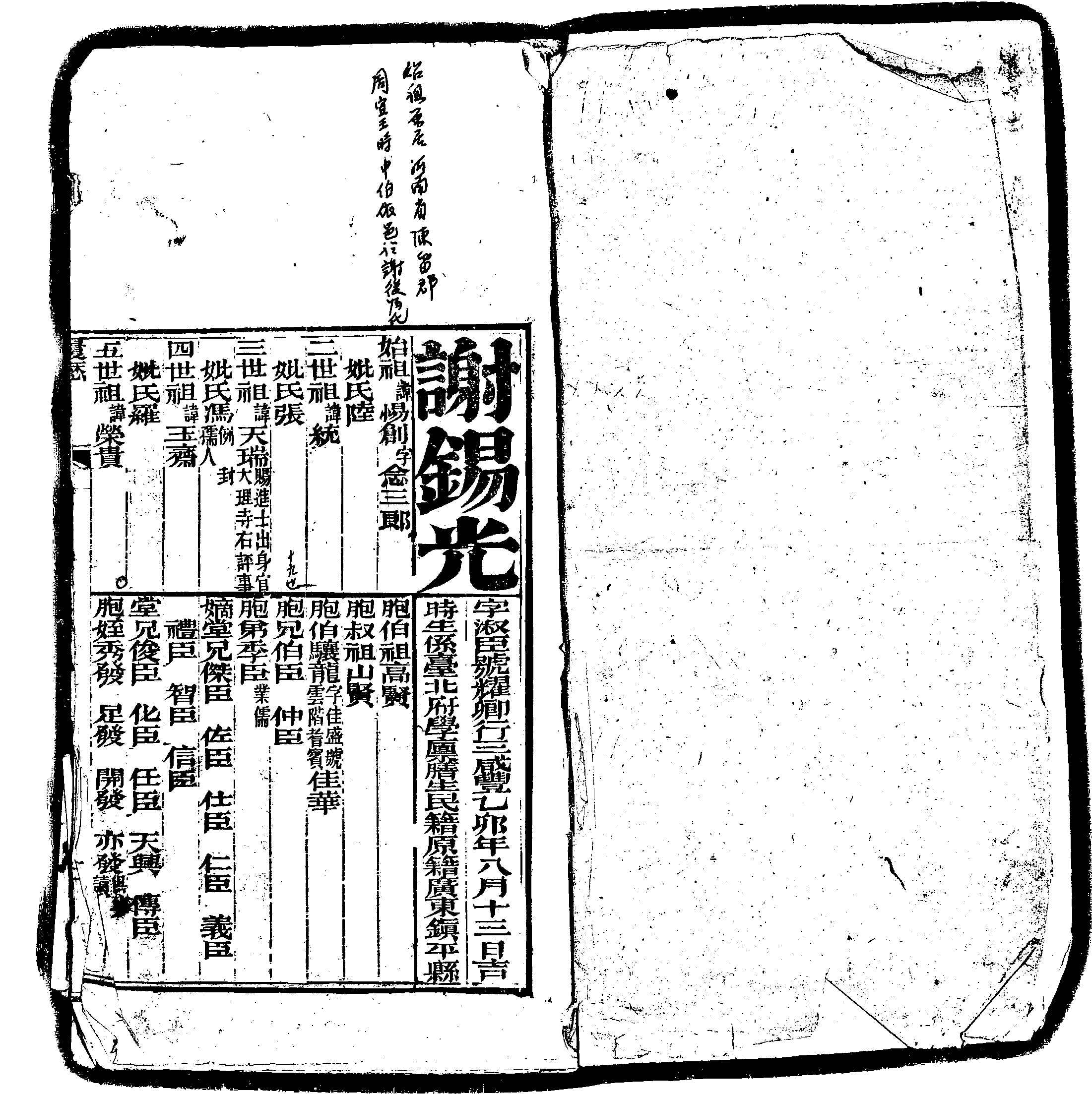 家谱第一张图片